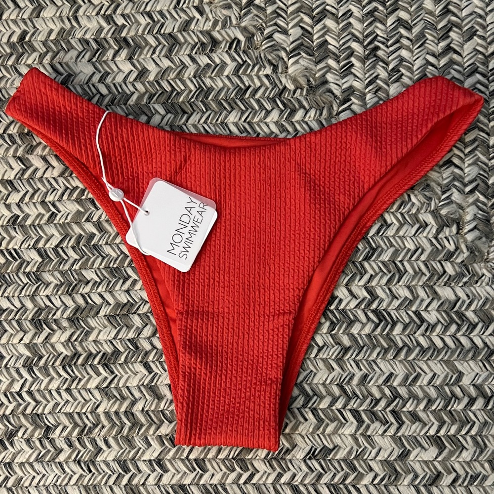 COPY - Monday Swimwear Byron Bottoms in Sangria Crinkle